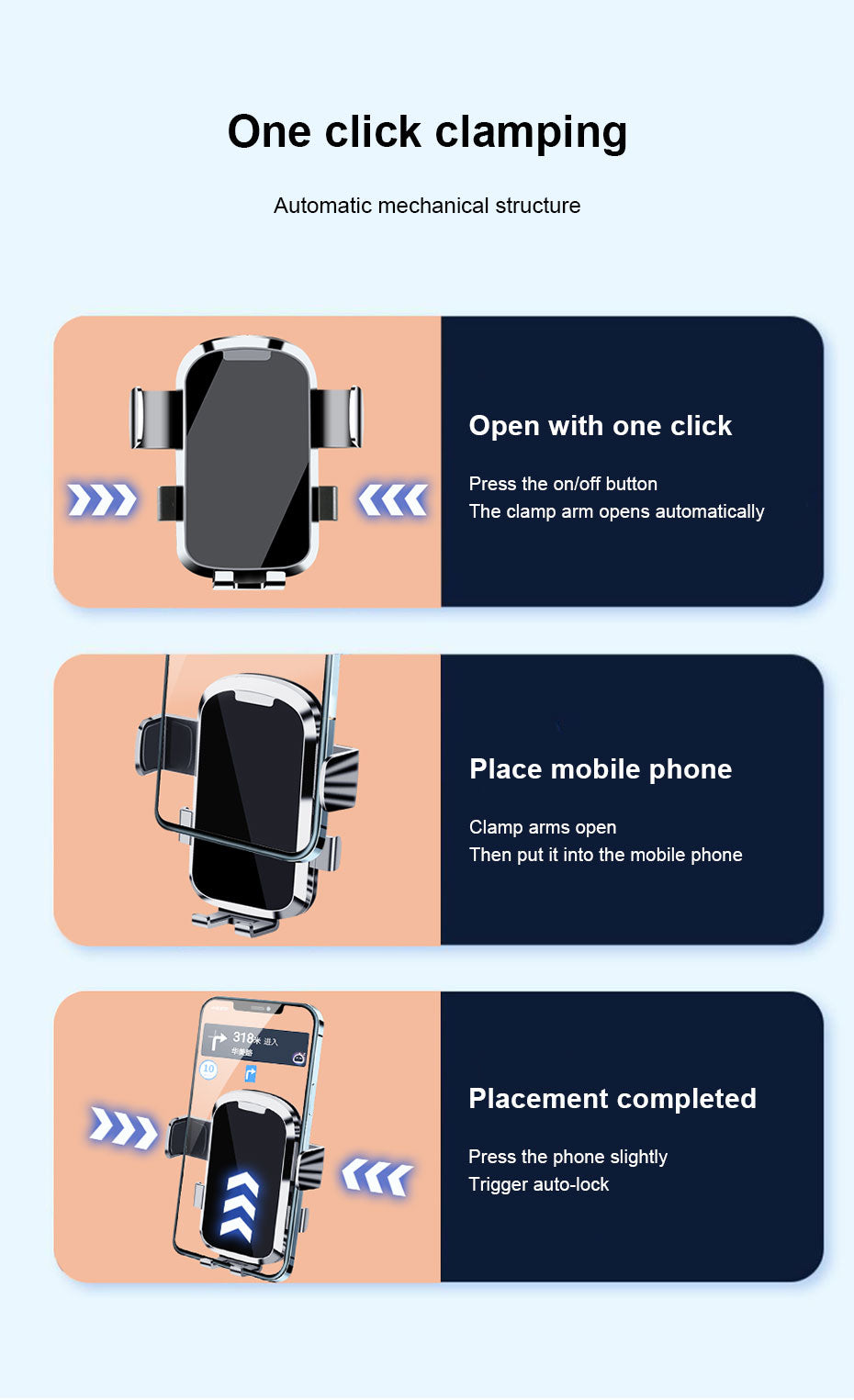 🚘 Car Phone Holder – Ultra-Stable Suction Cup & 360° Rotation