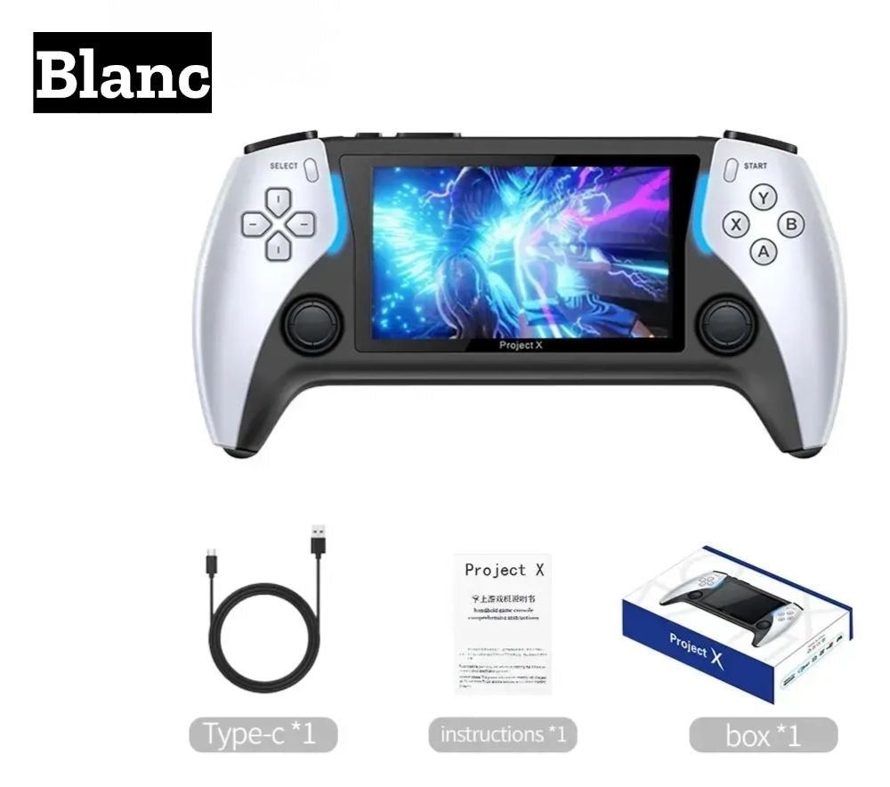 🎮 Project X Portable Console – 4.3" IPS HD Screen, Dual Joystick & Multi-Emulators