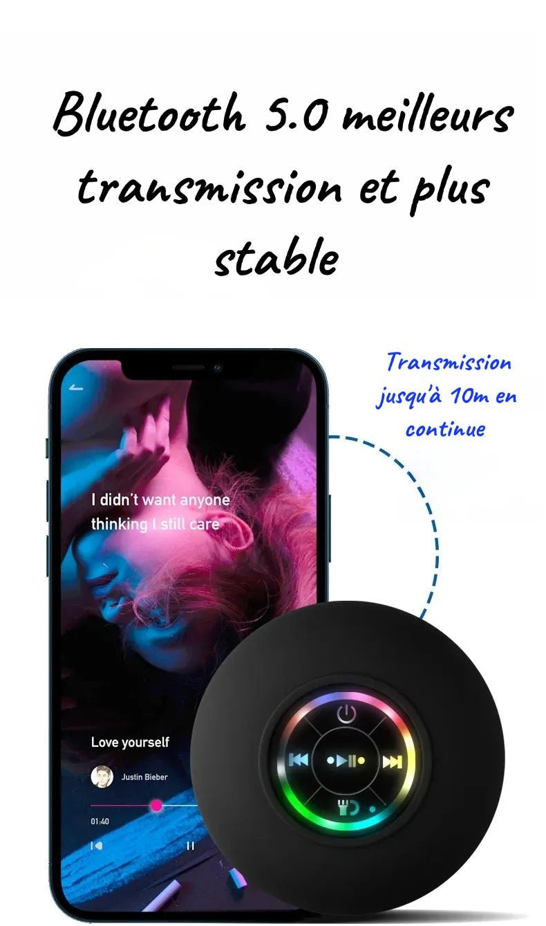 Mini Waterproof RGB Bluetooth Speaker – Powerful Sound & Ambient Lighting!