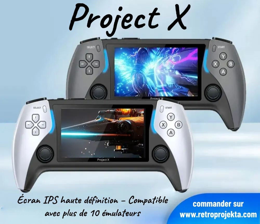 🎮 Project X Portable Console – 4.3" IPS HD Screen, Dual Joystick & Multi-Emulators