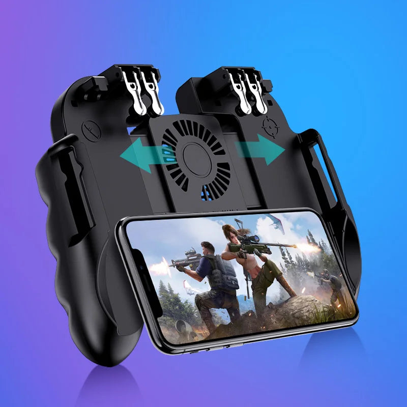 Smartphone Game Trigger Controller – Joystick with Cooling Fan + Battery!