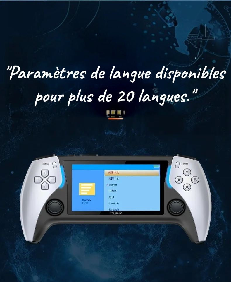 🎮 Project X Portable Console – 4.3" IPS HD Screen, Dual Joystick & Multi-Emulators