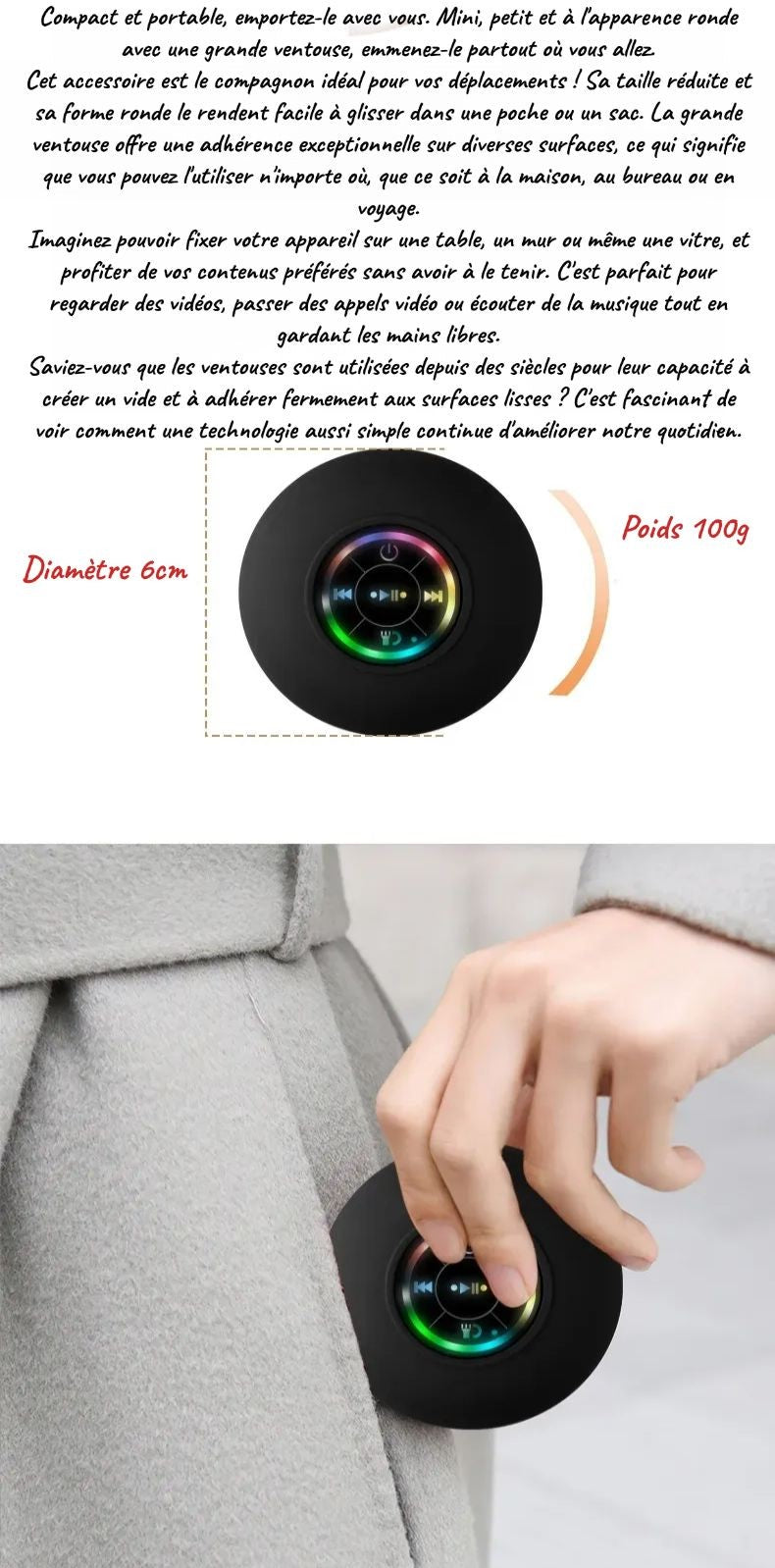 Mini Waterproof RGB Bluetooth Speaker – Powerful Sound & Ambient Lighting!