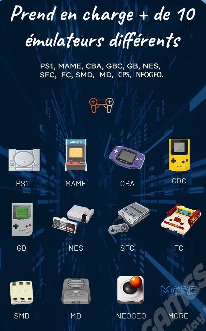 🎮 Project X Portable Console – 4.3" IPS HD Screen, Dual Joystick & Multi-Emulators