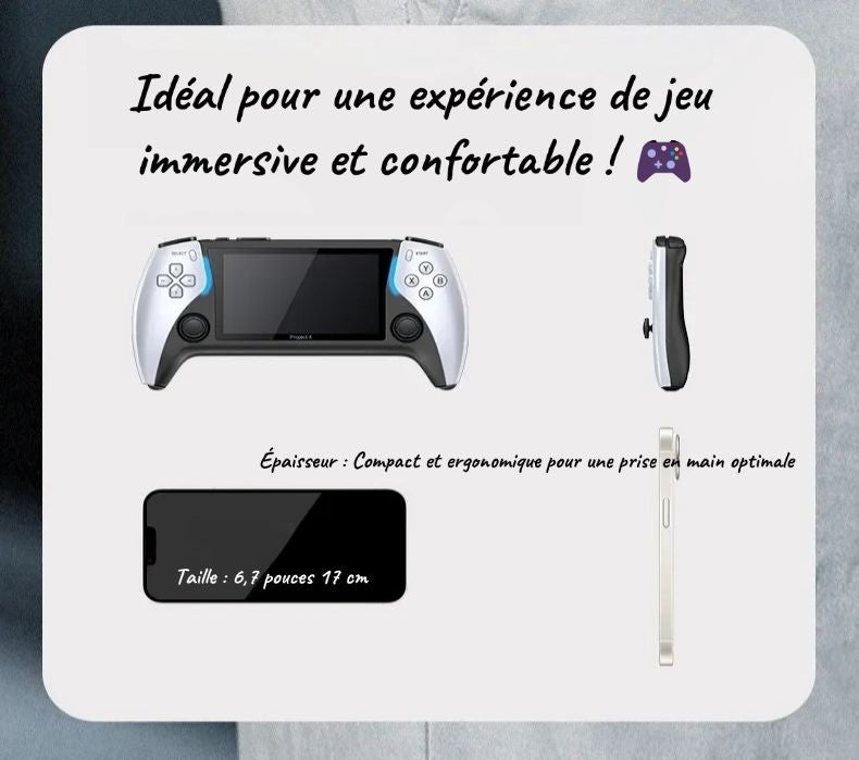 🎮 Project X Portable Console – 4.3" IPS HD Screen, Dual Joystick & Multi-Emulators