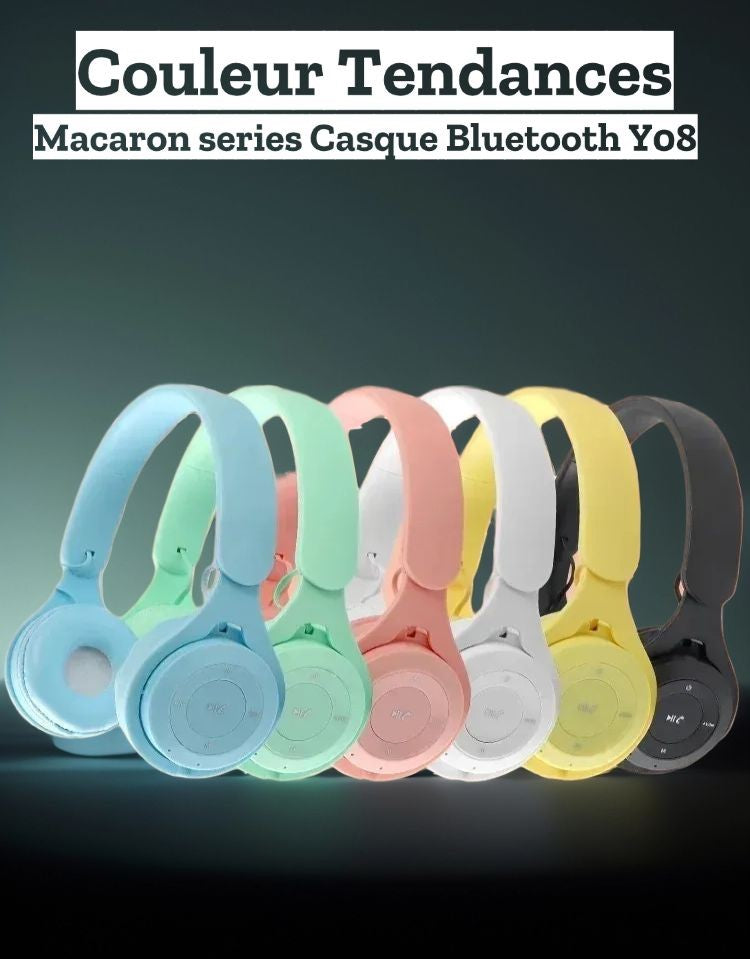 Y08 Wireless Bluetooth Headset – Macaron Style &amp; Gaming Performance