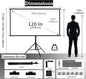 Projection Screen for MIXITO Portable Mini Video Projector 16:9 HD