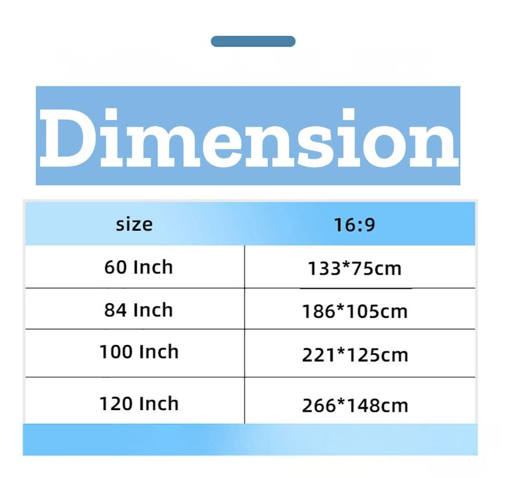 Projection Screen for MIXITO Portable Mini Video Projector 16:9 HD