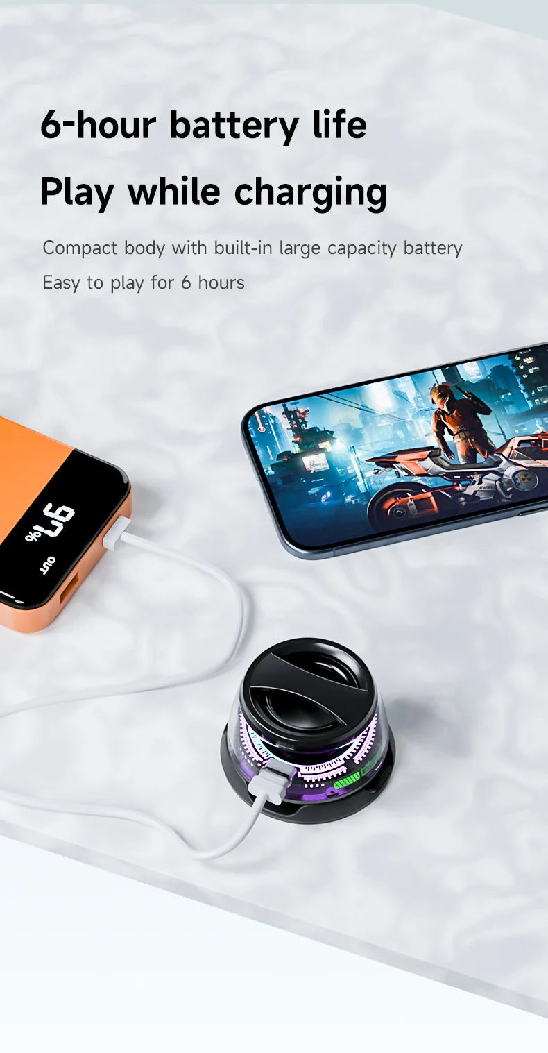 🔊 Enceinte Bluetooth Magnétique – Son Puissant & Éclairage RGB