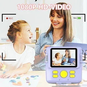 📸 Appareil Photo Instantané Enfant - 1080P HD, Impression DIY & Jeux -