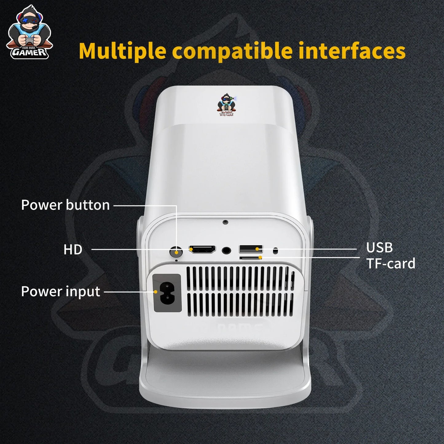 HCS350 Pro Mini Projector + Controllers 🎮