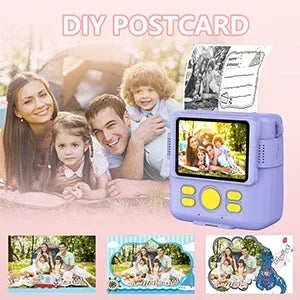 📸 Appareil Photo Instantané Enfant - 1080P HD, Impression DIY & Jeux -