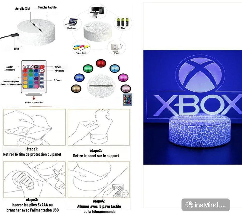 3D Gaming LED Lamp
