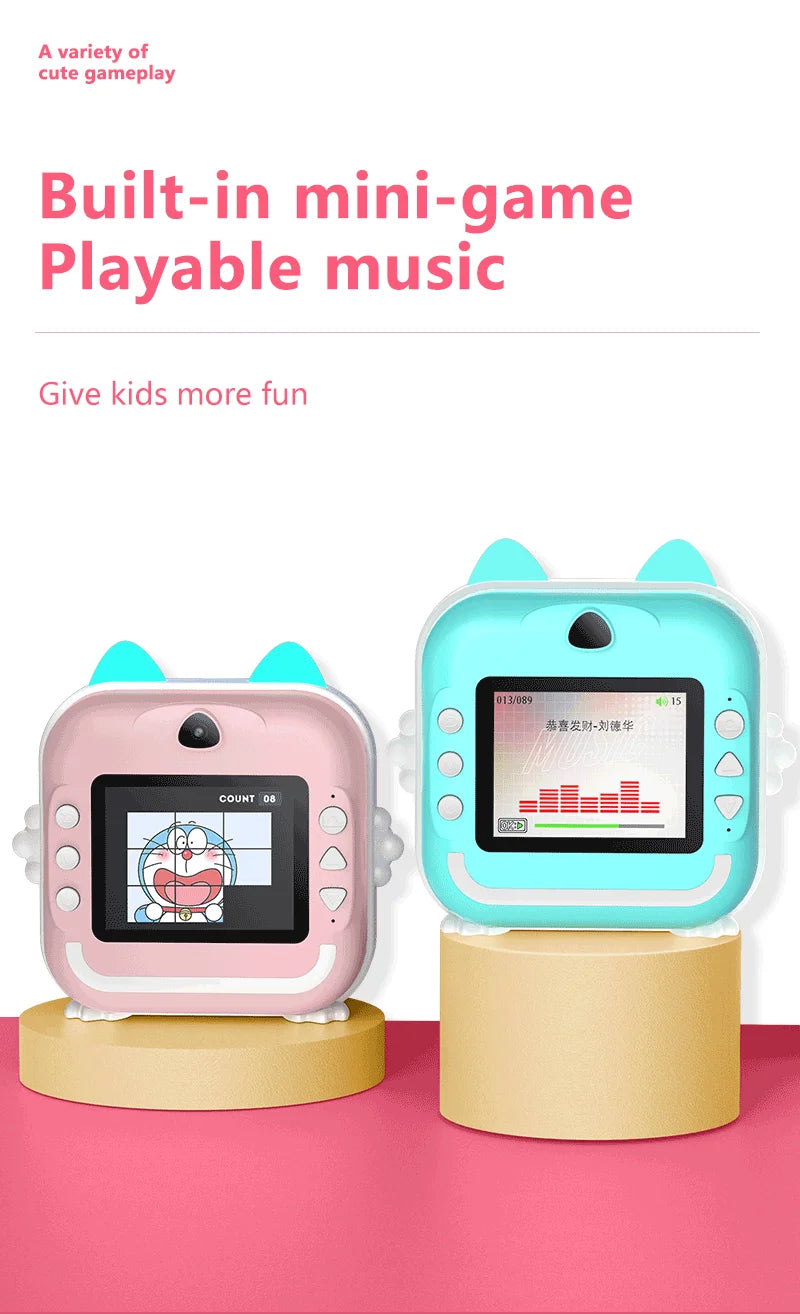 📸 Appareil Photo Instantané pour Enfants - Impression Thermique & Vidéo HD