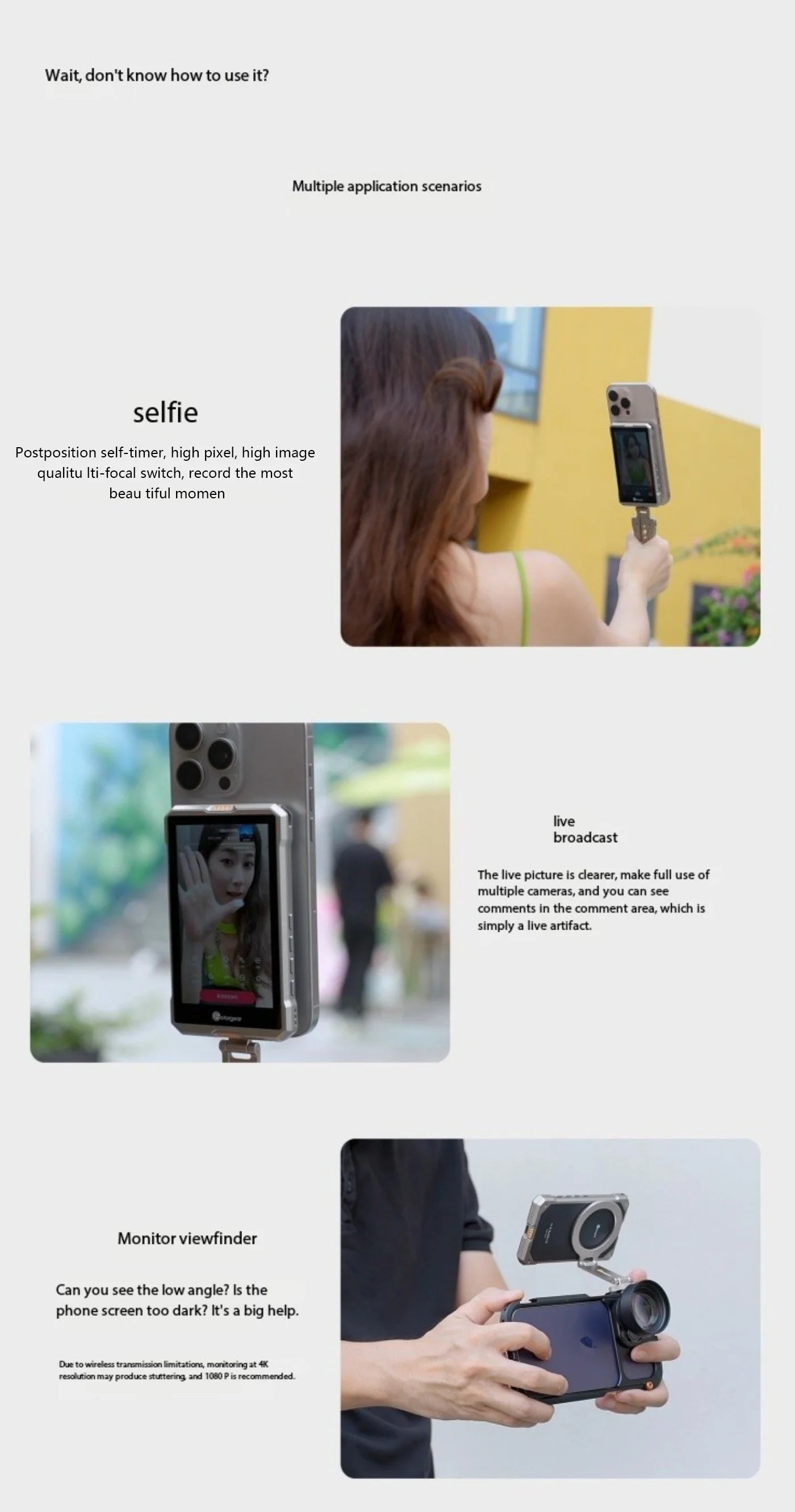 📱 Écran de Projection Sans Fil pour Smartphone - Compatible iOS & Android