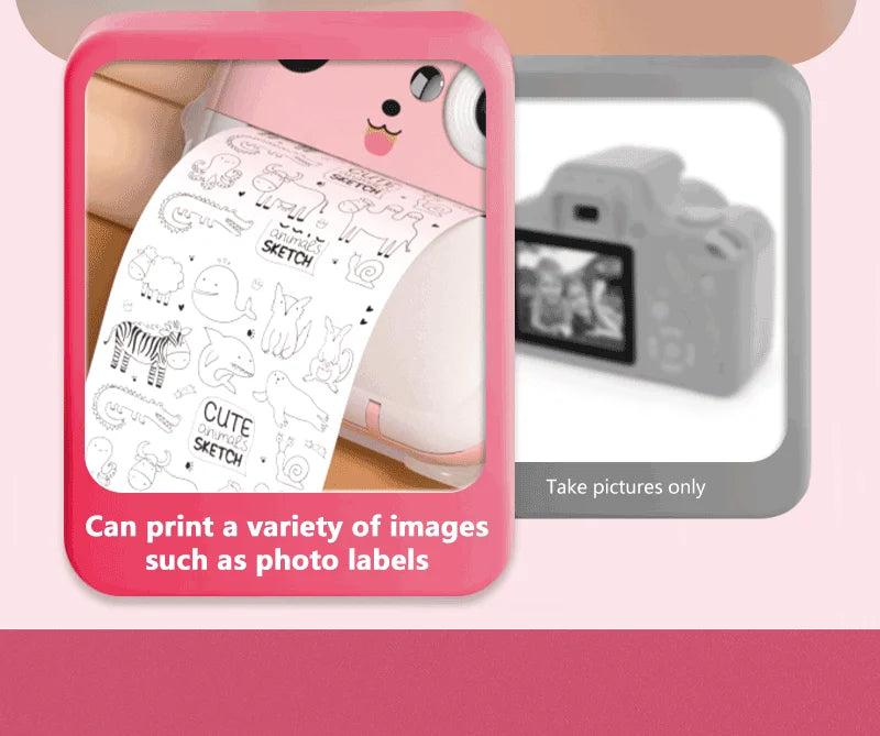 📸 Appareil Photo Instantané pour Enfants - Impression Thermique & Vidéo HD