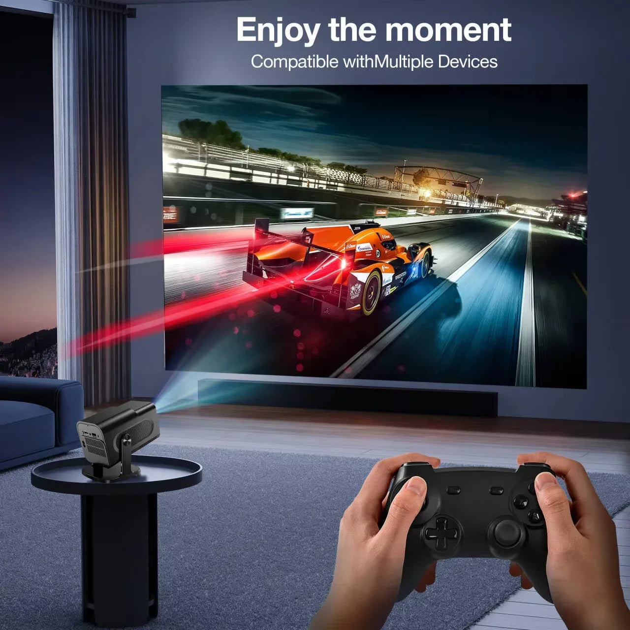 HCS350 Pro Mini Projector + Controllers 🎮