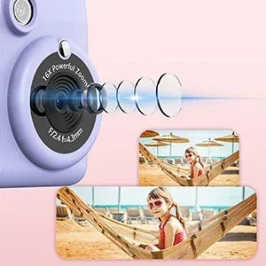 📸 Appareil Photo Instantané Enfant - 1080P HD, Impression DIY & Jeux -